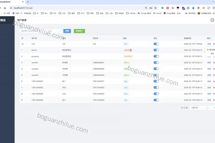 基于SpringBoot+Vue的智慧物业管理系统设计与实现项目截图