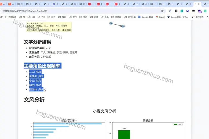基于机器学习的小说预测系统的设计与实现项目截图