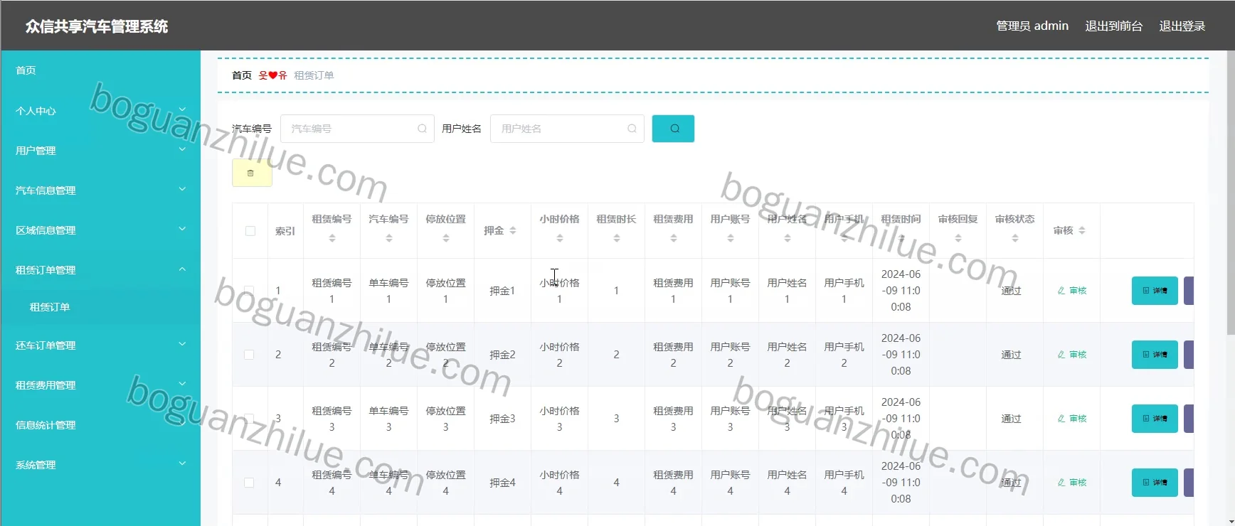 java ssm 众信共享汽车管理系统的设计与实现项目截图 5