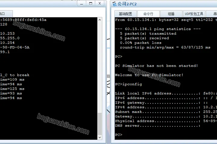 基于eNSP的双公司园区网络设计与实现项目截图